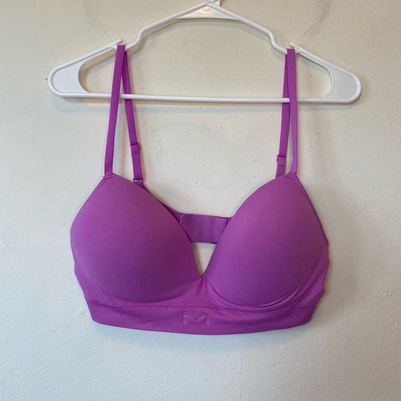 MAIDENFORM M Seamless Wireless Bra Bralette MBT110 Magenta Pink/Purple Sz Large - Picture 1 of 9